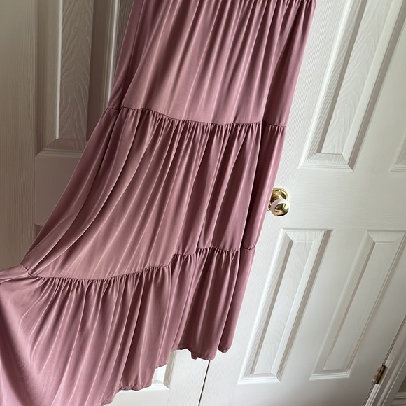 C & C California T Shirt Tiered Short Sleeve Dress in Rose Pink Size Small - Picture 3 of 7